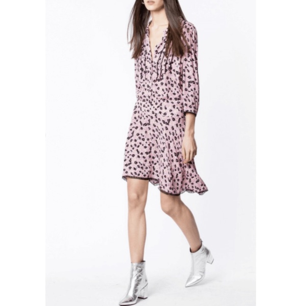 ZADIG&VOLTAIRE Raspail flower-print crinkle woven dress - S